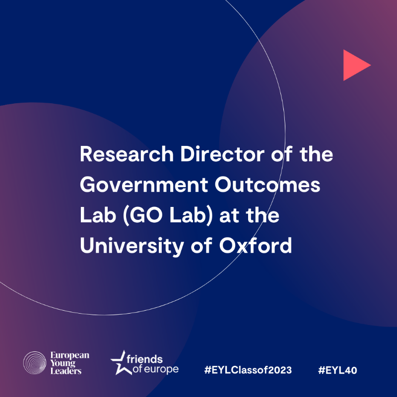 FriendsofEurope's tweet photo. Eleanor Carter | 🇬🇧

Research Director of the Government Outcomes Lab at the University of Oxford (@golaboxford), we welcome @EleanorCarter, to the #EYLClassof2023. Looking forward to working together!

#EYL40
↪️ https://t.co/23rPLADBrL