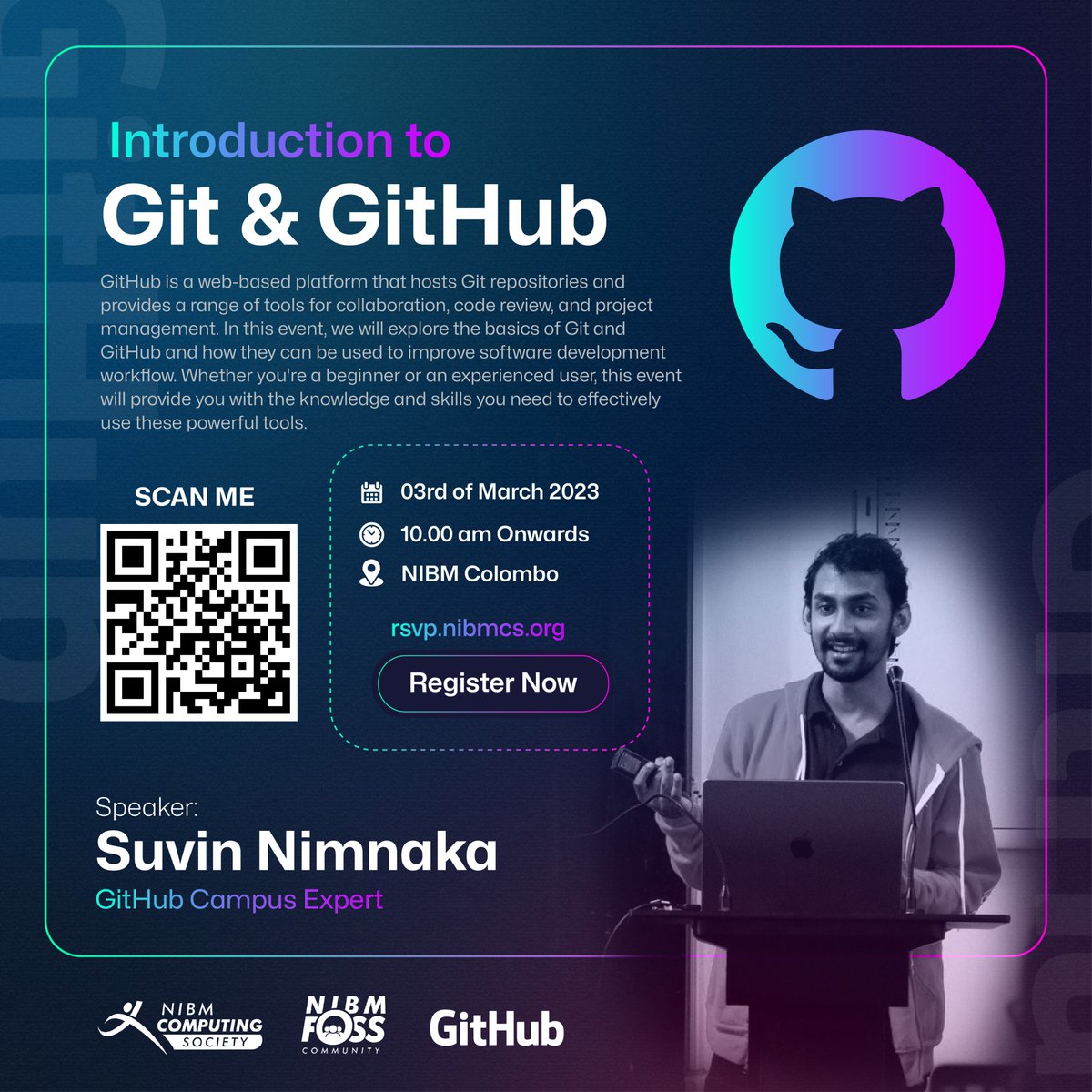 nibmcs's tweet image. Join us for a hands-on workshop on Git & GitHub, where we'll dive into version control basics and explore the power of collaboration through code.
🚨 Limited seats available, reserve yours now!
rsvp.nibmcs.org
#GitHub #GitHubCampusExpert @GitHubEducation #NIBMCS
