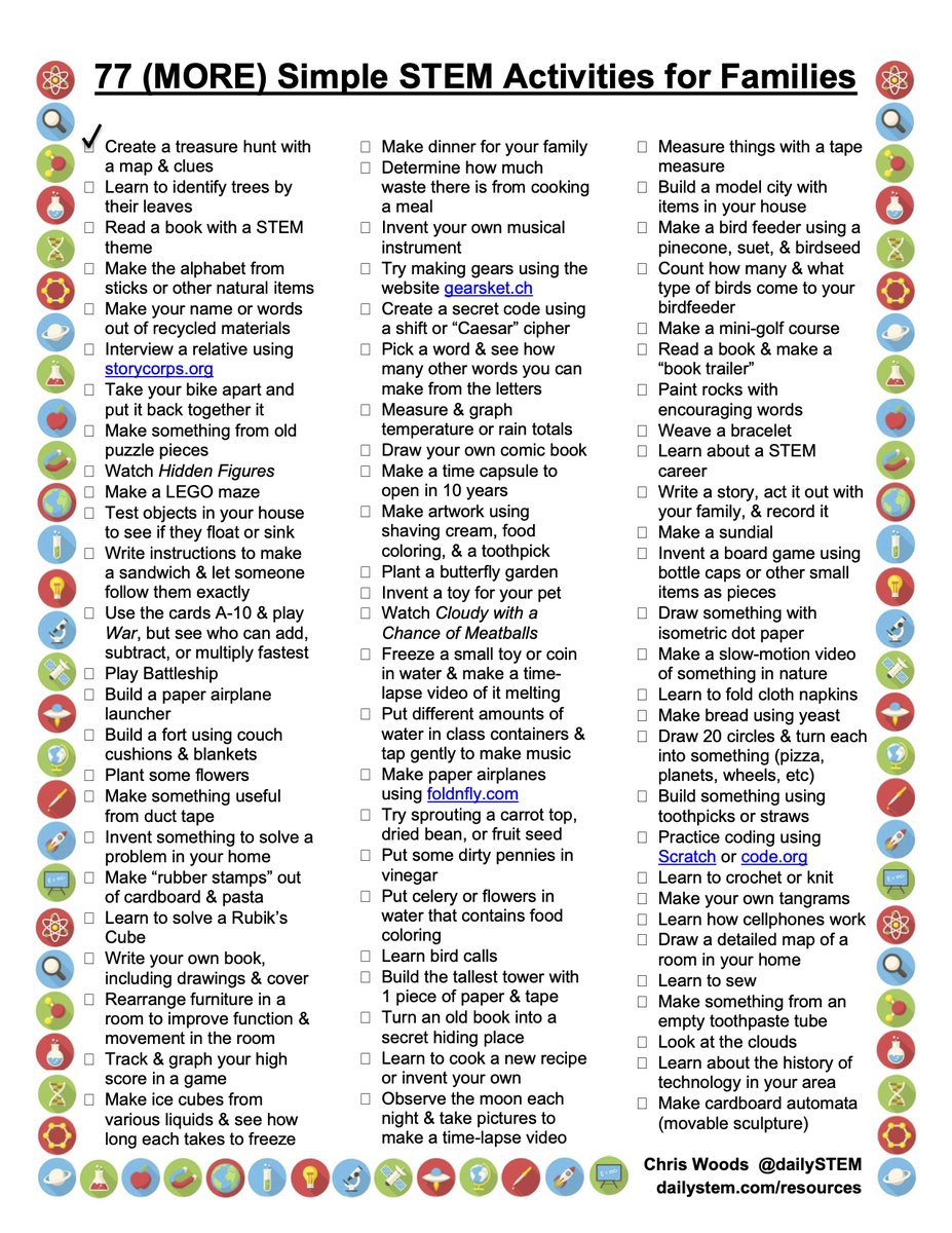 PeepleCentre's tweet photo. Think STEM is all about bunsen burners &amp; complicated experiments? Think again! These simple STEM activities for families from @dailystem use items already in the home environment. An interest in STEM will start and grow in the early years with parental involvement. #STEM #EY https://t.co/r1autiYxpB