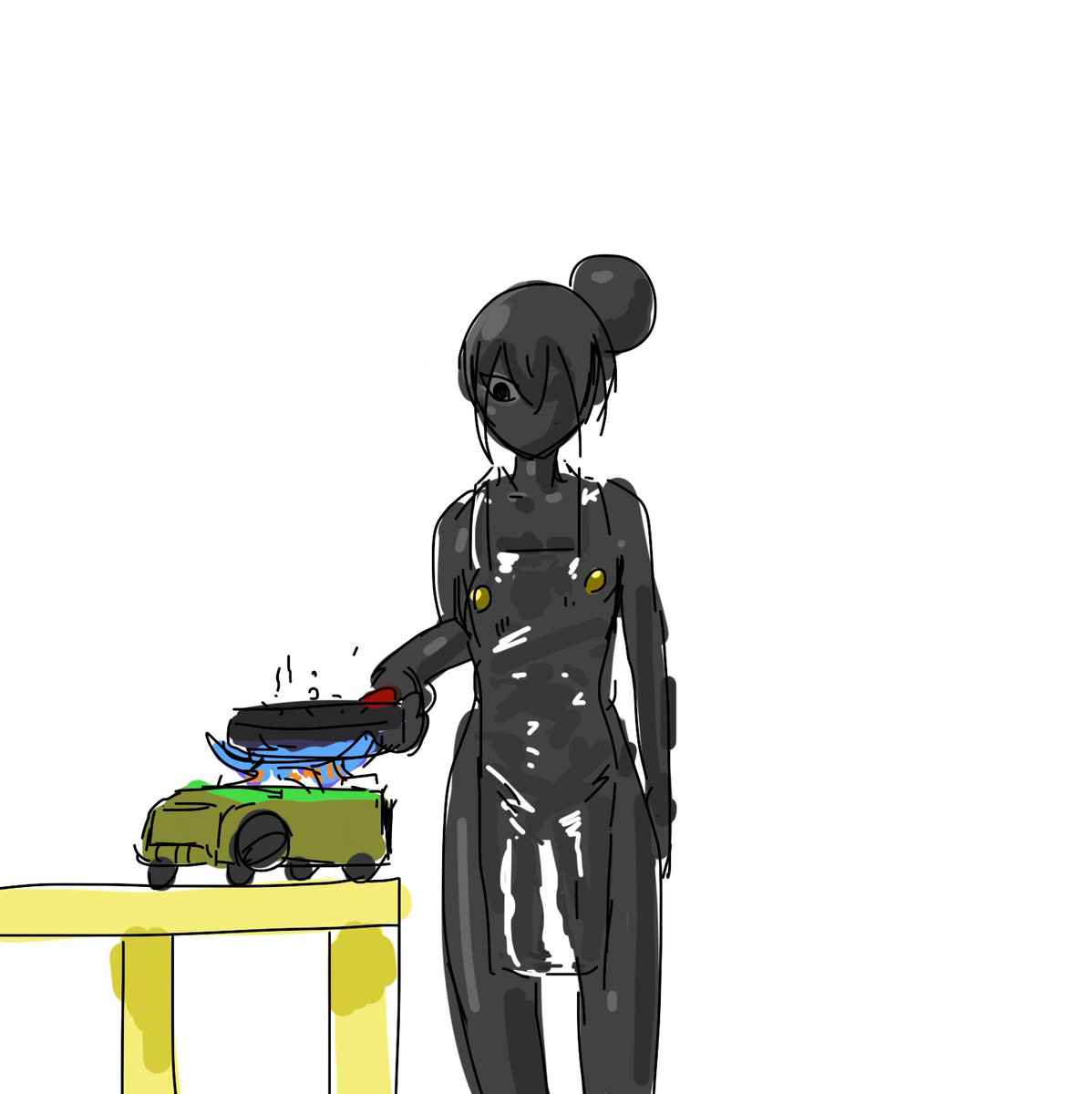 #毎日邪神アバター
きのうぶん バッファードスライムみてーになるアバター
今日分 料理する擬人化アバター 