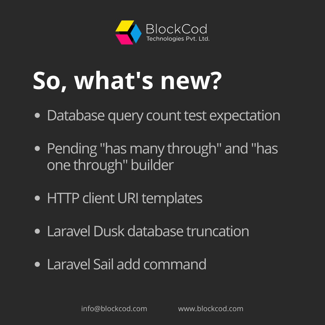 BlockCod_Tech's tweet photo. Missed the news? Don't worry we got you covered!
Follow @BlockCod_Tech for more
#blockcod #blockcodtechnologies #software #softwarecompany #itcompany #startup #company #blockcodtech #information #knowledge #facts #appdevelopment #laravel #laravelnews #news #laraveldevelopers https://t.co/sTMXnJ41hY