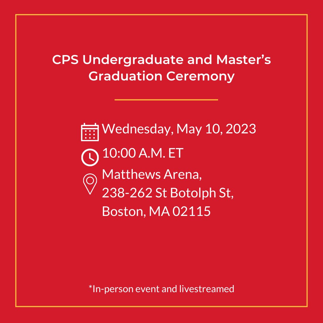 NortheasternCPS's tweet image. College of Professional Studies Ceremony Information 🎓 
More details to come....

#graduationceremony #northeasterncps #northeasternuniversity