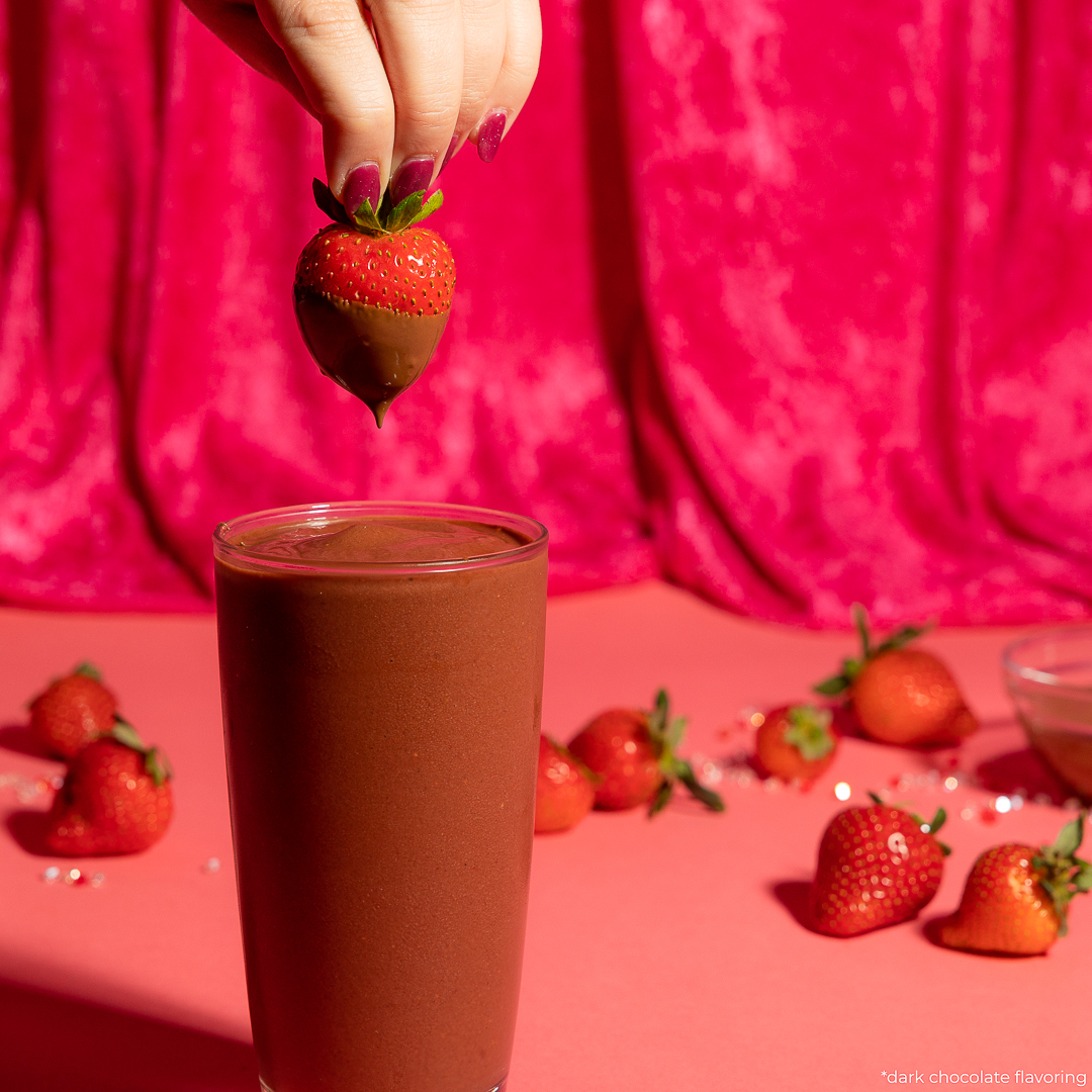 PSA! Chocolate Covered 👏 Strawberry 👏 Smoothie 👏 is here! Available only in app or online thru 2/19.