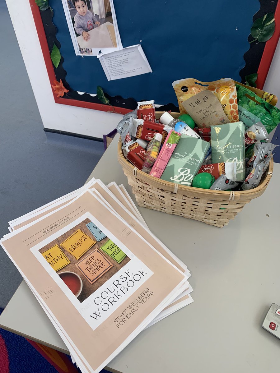 mindworkmatters's tweet photo. Today has been a great day delivering training to a fabulous group of #EarlyYears providers and PSHE training to inspiring Associate Teachers.  They appreciated a gift from my #WellbeingBox https://t.co/1yNtYqgCjV