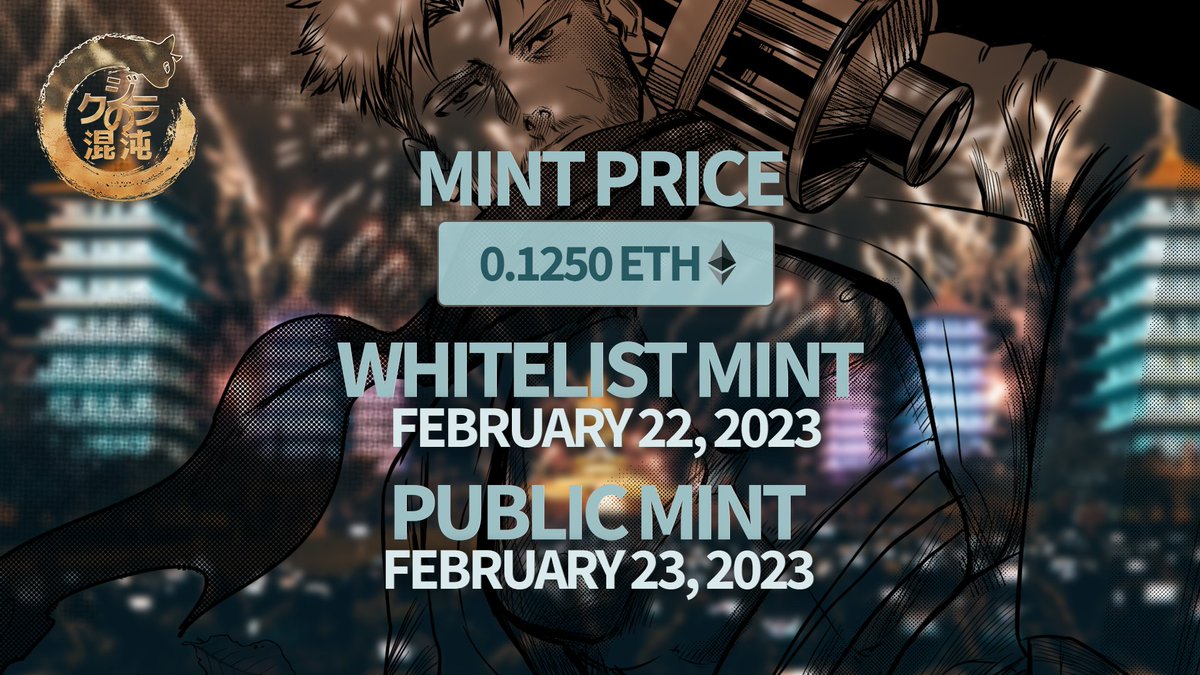 The wait is over...

We have provided you with news after news...

It's time to finally give you the mint date !!! 

Mark down in your calendar : FEBRUARY 23th !!!