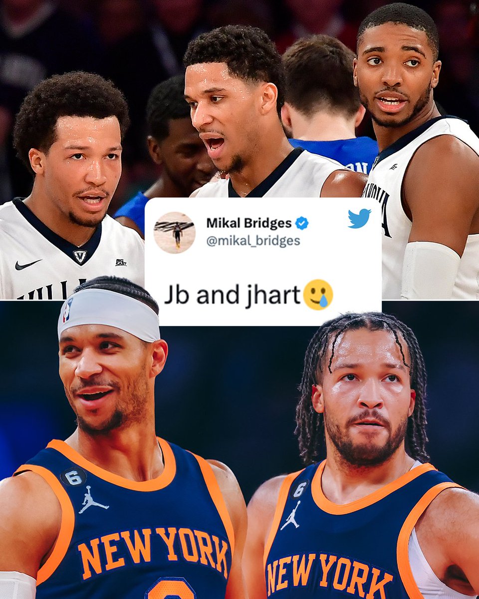 ESPNNBA's tweet photo. Back in the same city 💙 🤍 

(h/t @mikal_bridges) https://t.co/qD7wHe2orX
