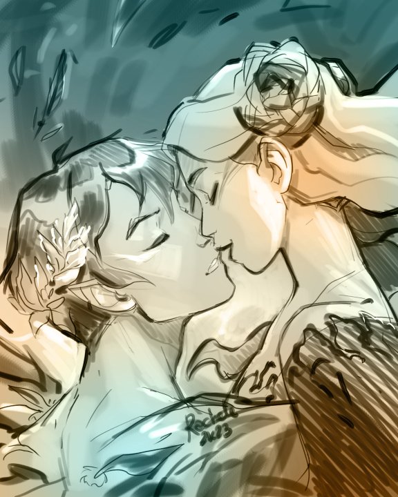 Entering that cozy valentine mood with a #jurdan sketch (that i plan to finish eventually) #thefolkoftheair #thecruelprince #thewickedking #thequeenofnothing