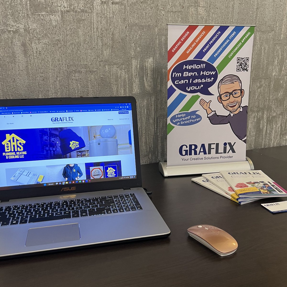 How long do you think it will for someone to stop and tell me how I can assist them with their creative solutions? 

#Graflix #GraphicDesign #PrintingServices  #PromotionalItems #Apparel #Branding #MailingServices #PromoProducts #CorporateGifts
