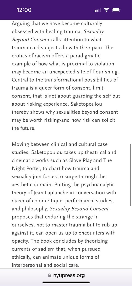 Was absolutely thrilling to attend <a href="/Avgolis/">Ψ 📚😈🏍 🇨🇾 🇬🇷</a>'s book launch last night. 

‘Sexuality Beyond Consent’ is a seductive text that draws you in. It is an urgent and generative conversation on trauma, consent, and overwhelm and offers thrilling new theories of sadism.