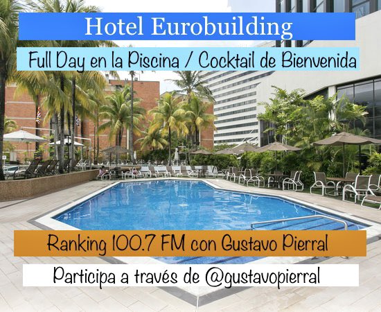 gustavopierral's tweet photo. Este Martes 14 de Febrero Día de la Amistad y del Amor vamos a obsequiar un Día de piscina con Cocktail de Bienvenida en el Eurobuilding ,a una Pareja de oyentes del programa en Ranking 100.7 FM entre 6 y 8am, déjame tu twitter con tu Like para participar… https://t.co/ZWyCNJSGSh