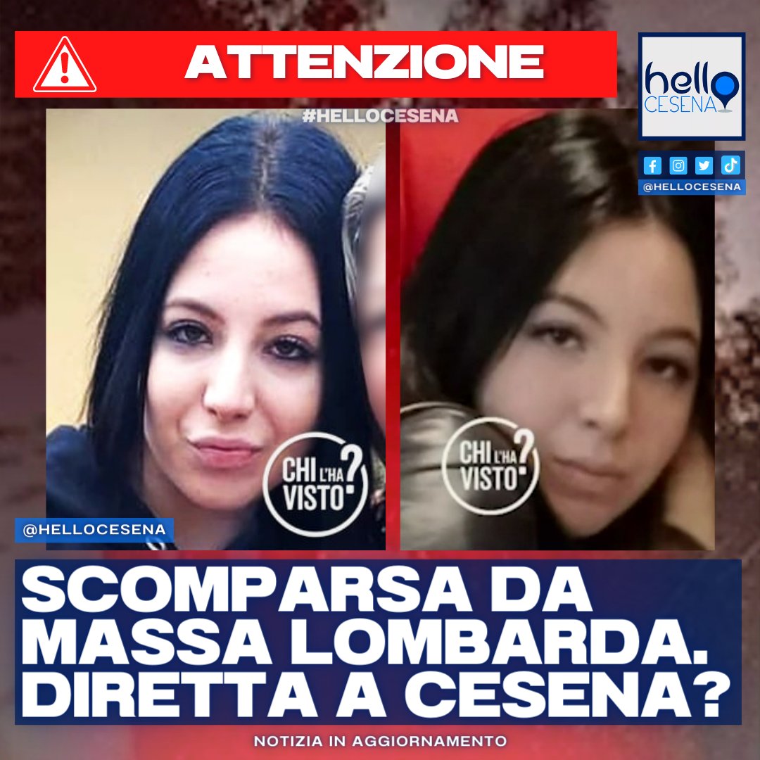 hellocesena's tweet photo. 🔴 ASIA È SCOMPARSA DA MASSA LOMBARDA (#RAVENNA).
PER LA MAMMA POTREBBE ESSERE DIRETTA A #CESENA
Qui la notizia completa:
https://t.co/pFmnnk52MA
#HelloCesena https://t.co/tjWRtPqoR1