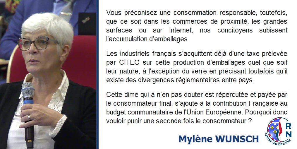 RN_CValdeLoire's tweet photo. .@MyleneWunsch intervient sur l'arrêt du projet de SRADDET modifié sur la thématique "prévention et gestion des déchets" #RCVL #Sessionpleniere #Blois https://t.co/BQSXM68C6x