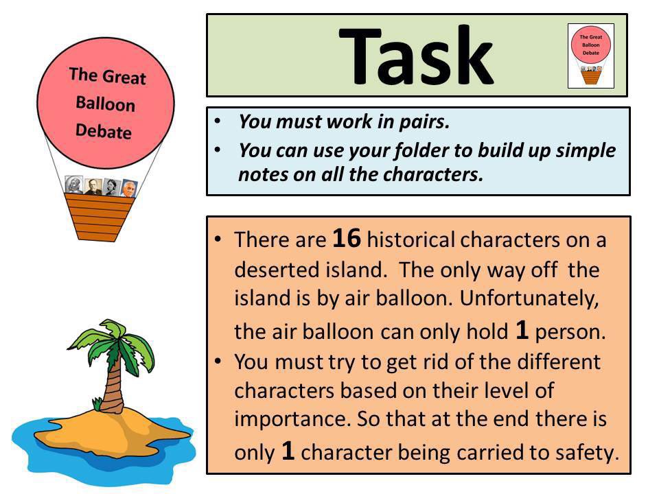 worcesterjonny's tweet photo. This is a very old one - ‘The Great Balloon Debate’. Some teachers may have used it in the classroom, others may have taken part in the debate as students #historyteacher #ItsStillGotLegs https://t.co/2hyNzRZasH