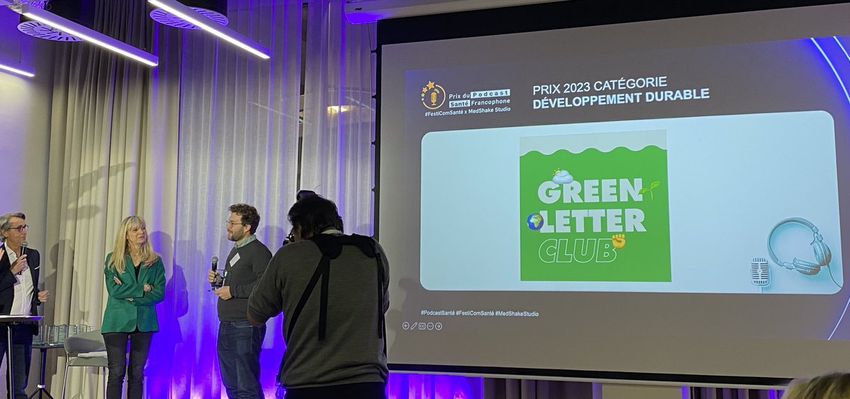 Prix #rse #podcastsante #festicomsante pour green letter!
