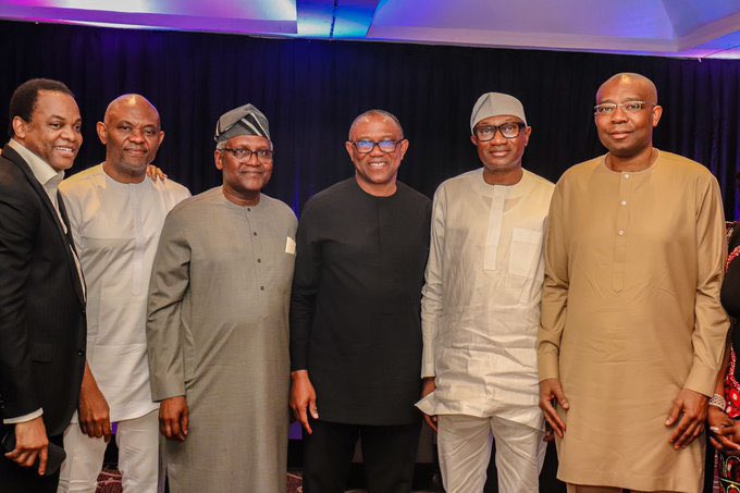 You all shouting 'they're for Tinubu &amp; Atiku.'
You need to understand how these things work. These big players are already seeing the writing on the wall, even if they won't support Peter Obi fully, they know in their best interest they have to align with him, because ...
