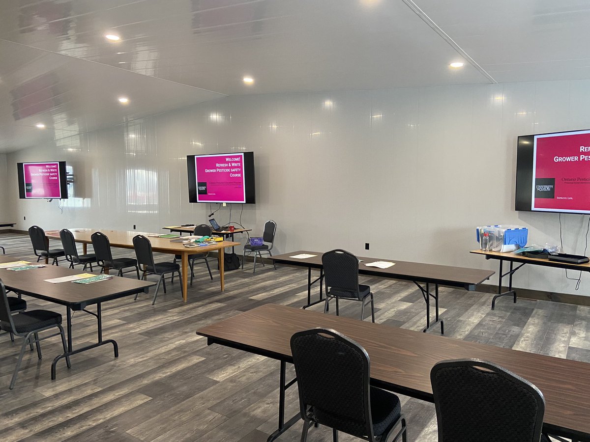 Our meeting room is setup and ready to host the Ontario Pesticide Education Program. Thank you to the University of Guelph for putting on the course for our customers. 💻✔️
•
•
•
#BluewaterAgromart #OnAg #BruceCounty #UniversityofGuelph #Education #PesticideLicense
