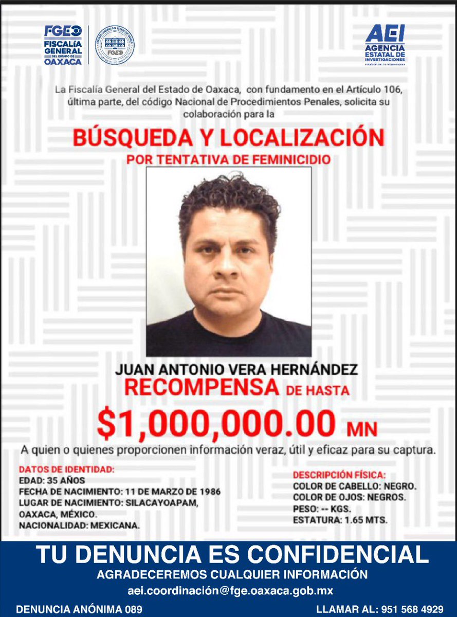 #Hoy se cumplen 3 años y 5 meses de intentar matarme.

Juan Antonio Vera Hernández sigue prófugo de la justicia y su padre #JuanAntonioVeraCarrizal insiste en querer salir en arraigo domiciliario.

La sala del <a href="/tsjoaxaca/">@TSJOaxaca</a> sigue sin darle celeridad a la resolución de mi impugnación