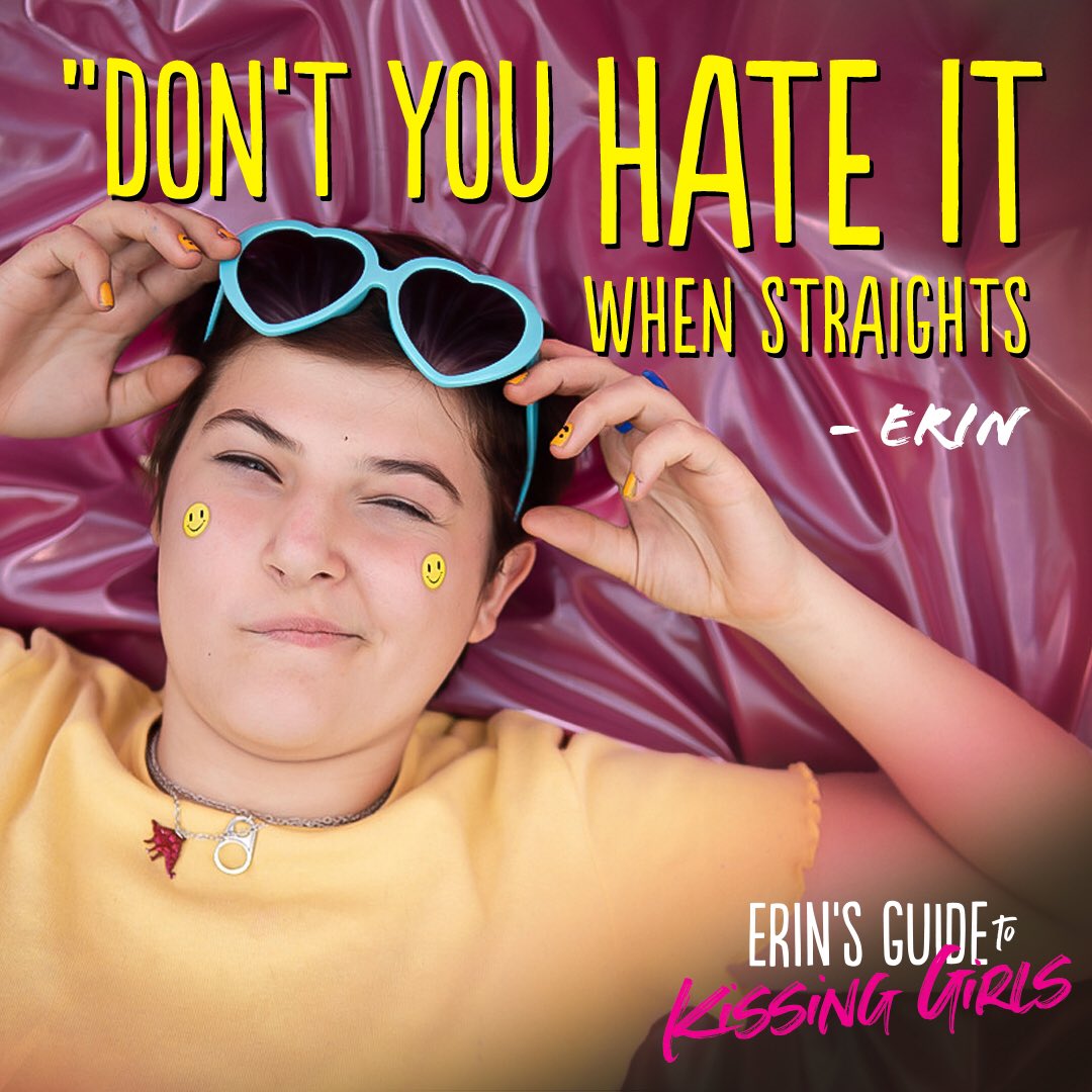 QuiverDistrib's tweet photo. If you can’t relate to these three middle schoolers in one way or another, were you even a tween? 💘🥹 Fall in love with the #ErinsGuideToKissingGirls gang today. Buy or rent NOW. https://t.co/jyMO8k6GPE