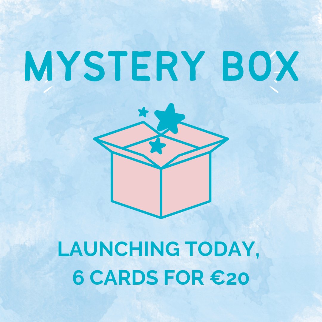 SayersStudio's tweet image. Grab yourself a mystery box &amp;amp; enjoy a surprise when 6 beautifully designed cards arrive to your doorstep! 💕

#mystery #mysterybox #mysterycards #mysteryboxes #greetingscards #artcards #shoplocal #shopsmall #shopsmallbusiness #smallirishbusiness #shoplocal #lovemadelocal