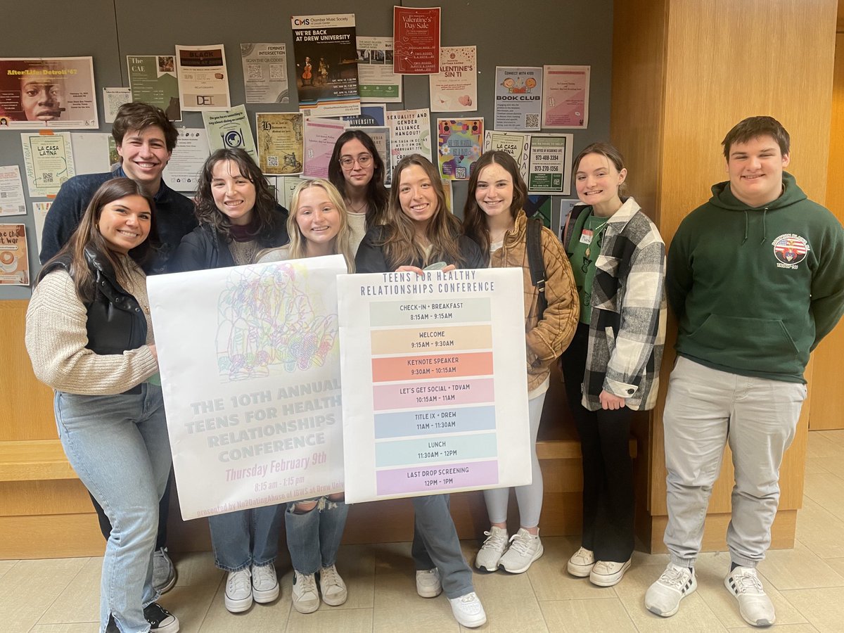 Today I got the opportunity to bring some of our student leaders to Drew University for the 10th Annual Teens for Healthy Relationship Conference. Thank you to ⁦<a href="/DrewUniversity/">Drew University</a>⁩ and ⁦<a href="/no2datingabuse/">Dating Abuse Prevention Program</a>⁩ for giving us the opportunity to attend this important workshop!
