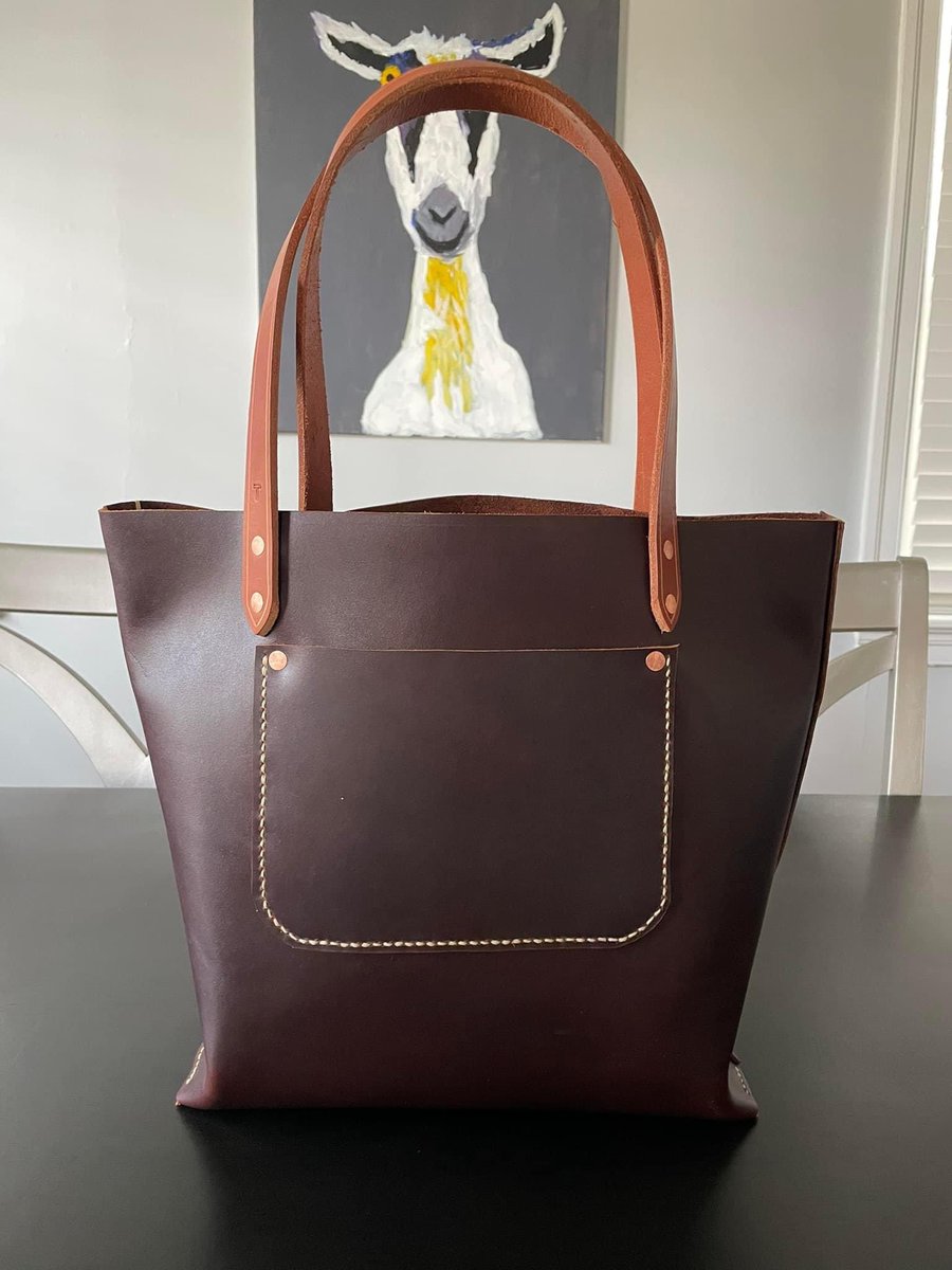 A talented friend is finally selling handmade leather bags. They’re gorgeous and one of a kind. Info in comments. Miller light is not included. #leatherbags #handmade