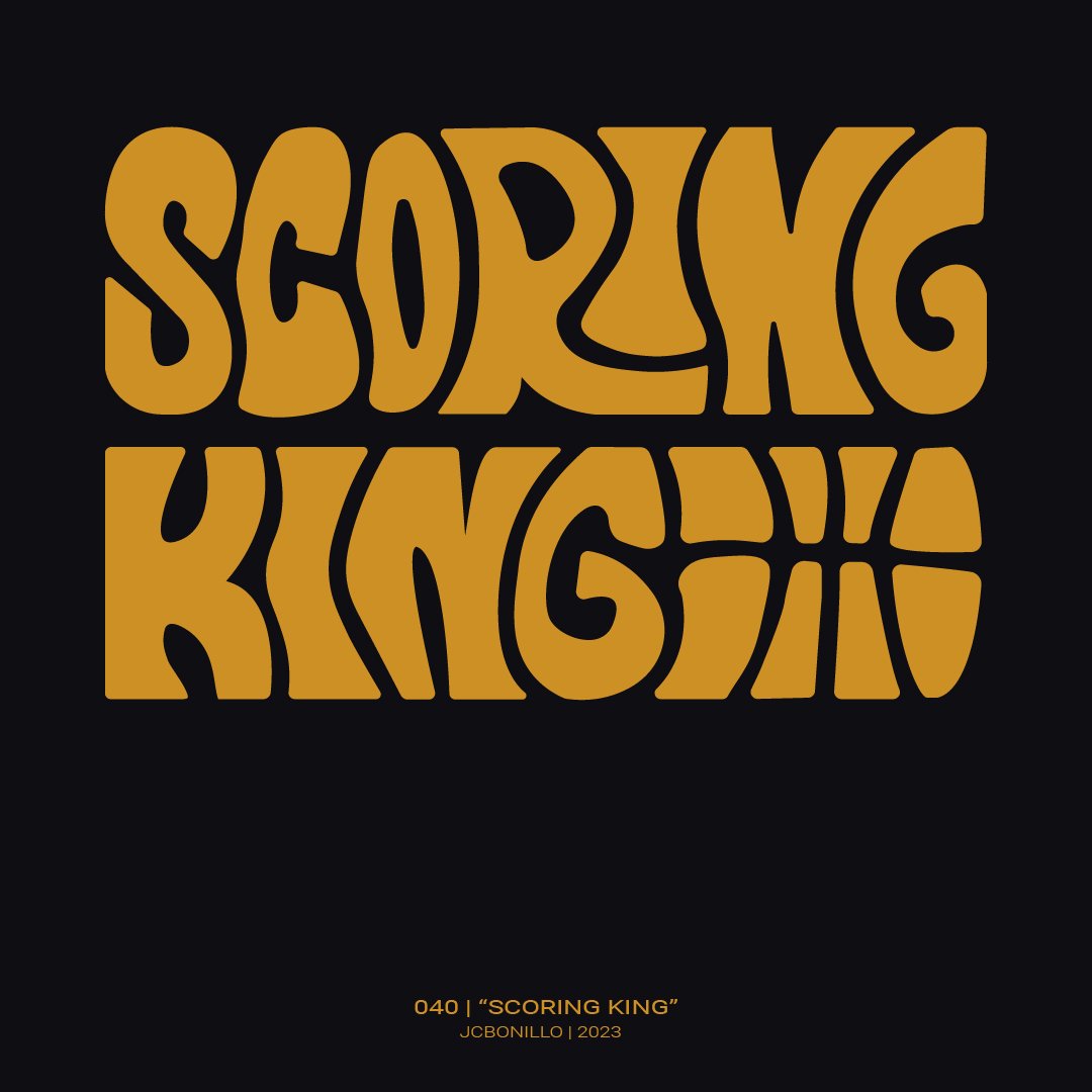 jcbonillodesign's tweet photo. 040 | “SCORING KING” Type design by @jcbonillodesign
-
-
-
#ScoringKing #jcbonillodailytype #type01 #lettering #letteringart #customtype #design #LeBronJames  #type #typedesign #lakers #NBA #KingJames https://t.co/10reVkMt7b