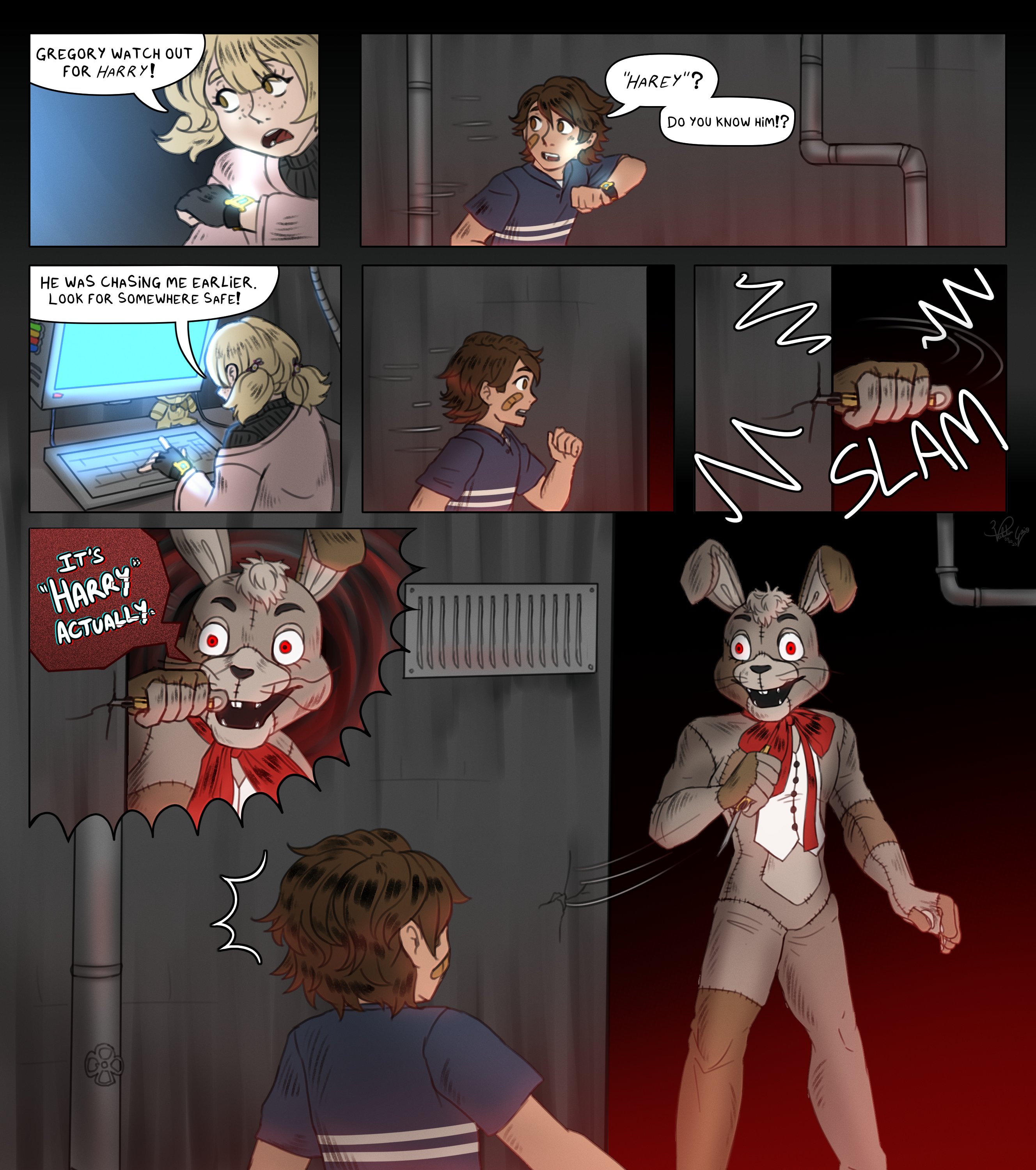 Vanny in Love with Glitchtrap (FNAF Security Breach Comic Dub) 