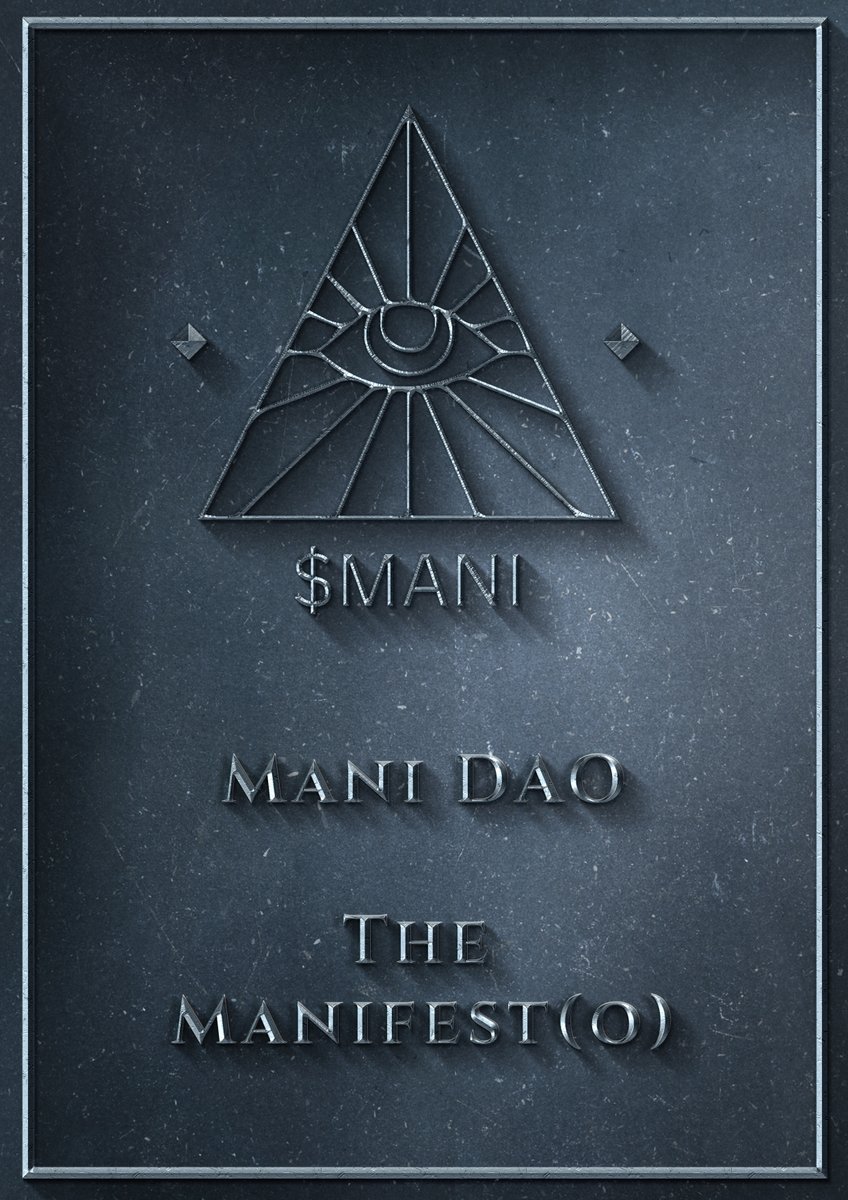Thanks for your continuous support. Let's #MANIFEST.

Important section in our MANIFEST(O) will be The 10 Commandments of #DeFi.

$CULT $O #ANARCHY
