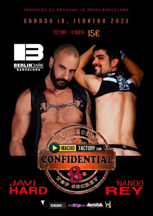 BerlinDark_BCN's tweet photo. SÁBADO 18 de febrero, vuelve a BERLIN dark:
> CONFIDENTIAL 8 !!! Top Secret
de MACHO FACTORY.
#gaybcn #gaybarcelona #boyberry #gayhot #gayboy #gaystud #gaykiss #gloryhole #darkroom #cruising #gayteen #gayman #gayjock #gaytwink #gay #gaycruising #GayPiss #femdom #bdsmgay https://t.co/cPxv2zDs56