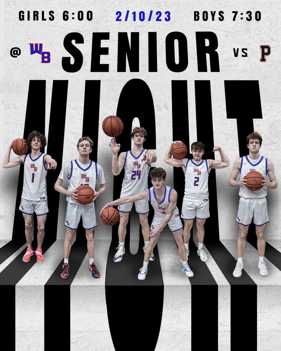 WBBlueCrew's tweet photo. The time has come🥲
🔷🔶It’s senior night tomorrow night at home against poweLL. Girls at 6 boys at 7:30. Come cheer on the Govs and help celebrate our 7 amazing seniors. Theme: 🔵BlueOut🔵🔷🔶
❕BE THERE❕ https://t.co/qtpkh0pPaY