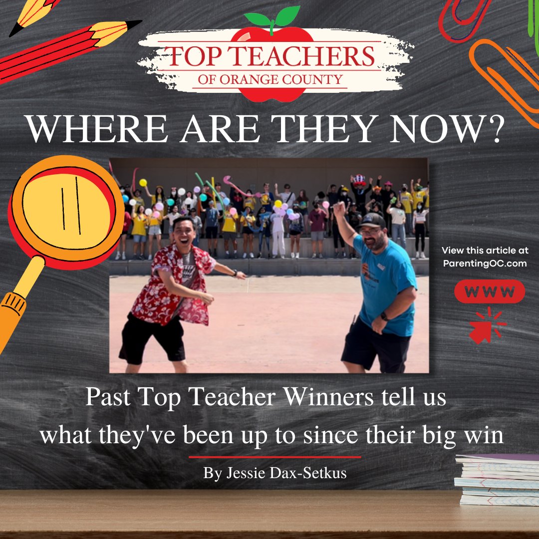 🍎Top Teachers: Where are they now?🍎 Read on our website or in the February edition of ParentingOC👇 bit.ly/TopTeacherWher… . #oc #kids #education #parentingoc #orangecounty #teachers #teaching #contest #awards #Awards2023 #February2023 #topteacher #topteacher2023