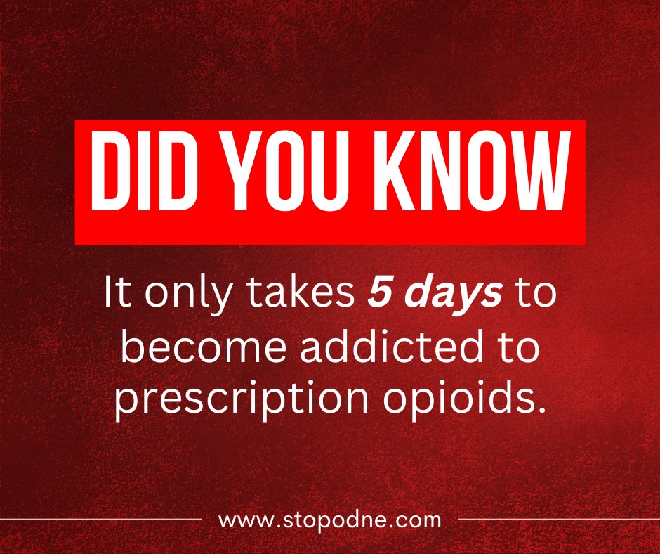 #PainRelief is a must, but it's important to be aware of the risks associated with certain types of #PainMedication, such as #opioids. #SubstanceMisuse can lead to #addiction and respiratory depression in just 5 days!

#stopodene #opioidcrisis #opioidawareness #opioidepidemic