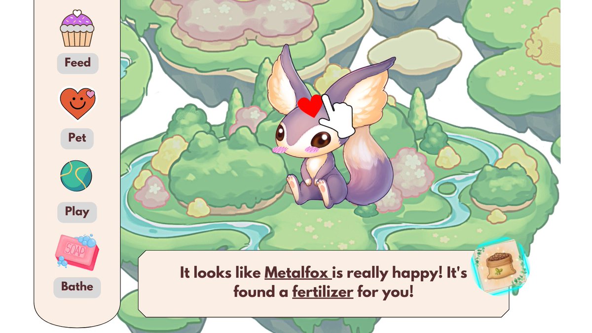 crystal_sz's tweet photo. My idea: Take care of your creatures! Play, pet, feed and bathe them! If you take goof care of them, they might even show you their gratitude with some useful gifts!

Like/Share to help me in the contest! ❤
#kisgamedesigner #Metaverse $KWT $MILKY #NFT 
@kawaii_islands https://t.co/UHJGja3DAx