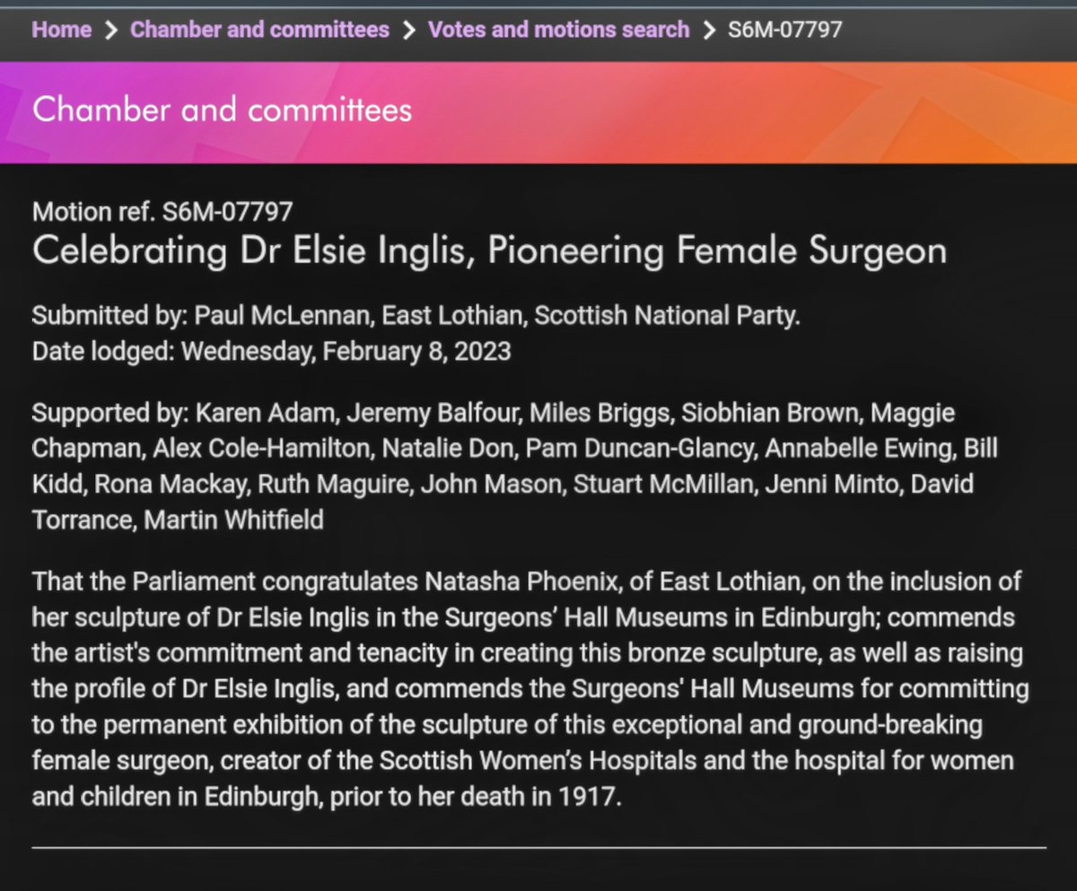 I got a well done from Parliament and I'm thrilled!
Thank you @LynJardineSN and @PaulMcLennan7
@surgeonshall @HaddingtonSNP @theSNP   @kaukabstewart 
#elsieInglis #WomensArt #Sculptor #ScottishParliament #scottishart