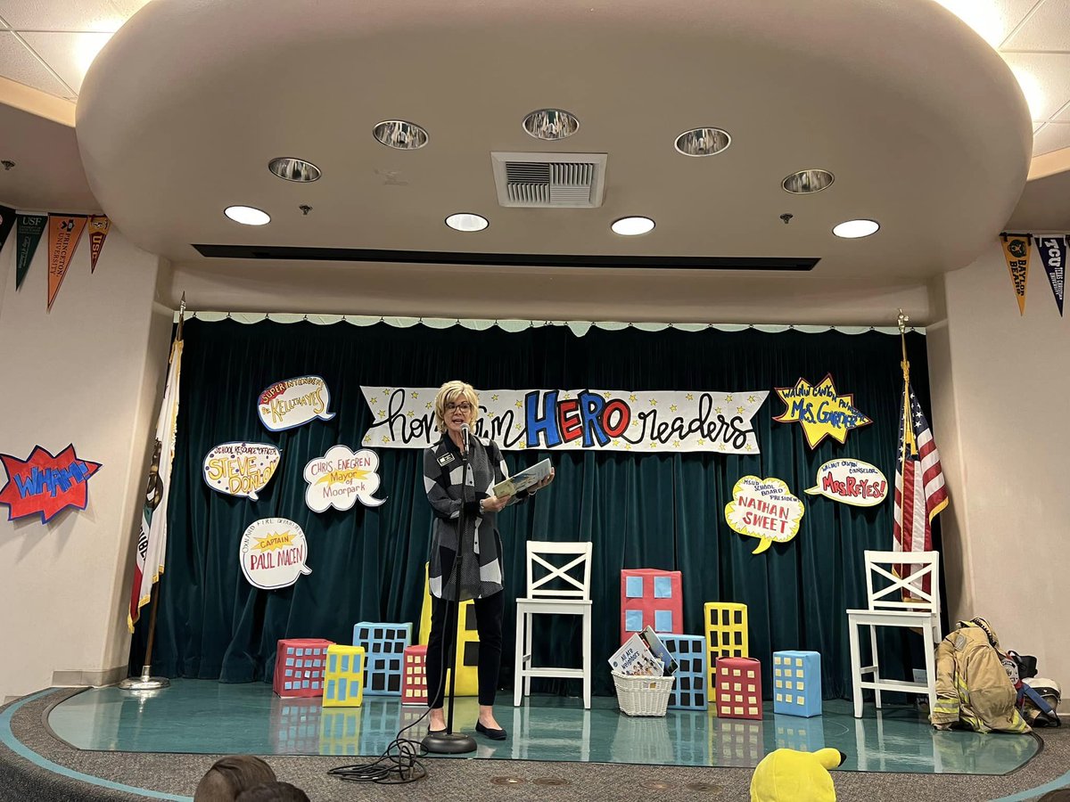 Walnut Canyon’s Hometown Superheroes Literacy Night was amazing! Thank you, readers: Board President Nathan Sweet; Mayor Chris Enegren; Fire Capt. Paul Macen; VCSO Deputies Steve Donlon &amp; K'Lynn Occhipinti; Counselors Paola Reyes &amp; Jennifer Lopez; Principal Garner &amp; Sup. Dr. Hays