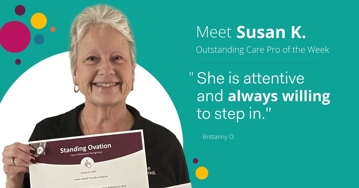 homeinstead's tweet photo. #StandingOvation to Susan of #HomeInstead in North Ridgeville, OH, this week’s outstanding Care Pro. ➡️ More on a #caregiving career: https://t.co/P3lL3FiPXm 

#ThankaCarePro #nowhiring #homecare #seniorcare #ThankYouThursday #olderadults #caregiverjobs #carejobs https://t.co/Vn705TmJ3N