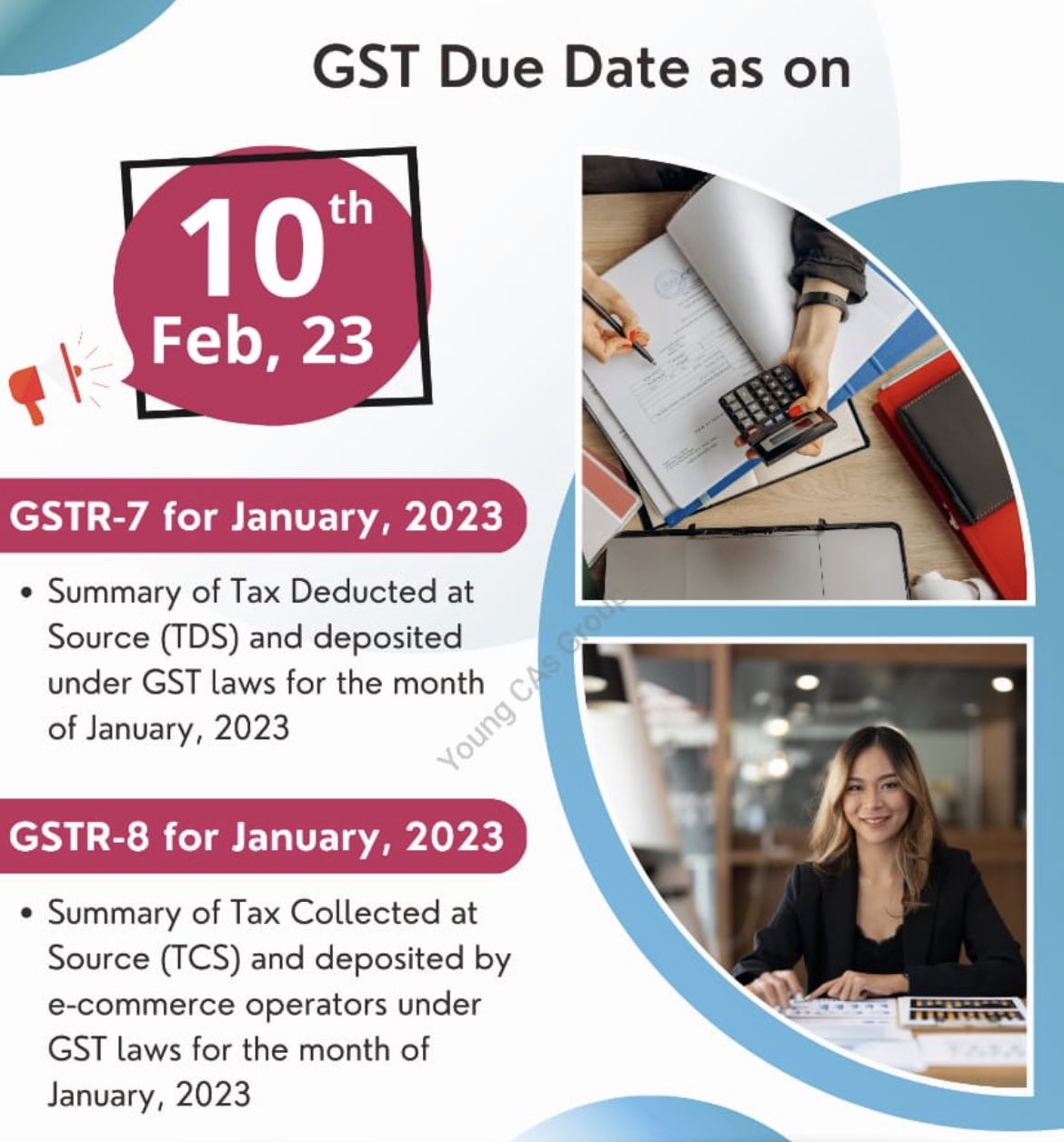 P S R G AND COMPANY on Twitter "* GST Due Date as on 10th Feb, 23