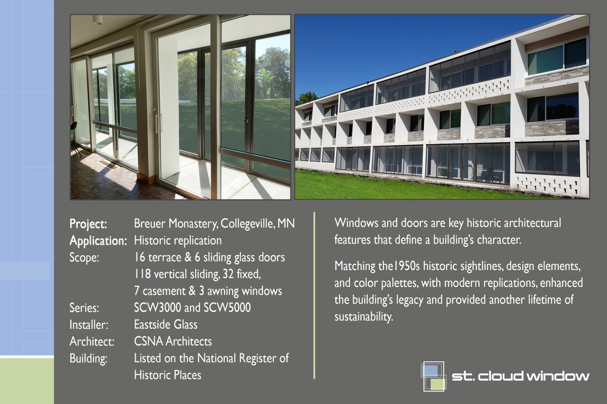 StCloudWindow's tweet photo. Matching the 1950s historic sightlines, design elements &amp; color palettes, with modern replications, enhanced the building’s legacy and provided another lifetime of sustainability.
https://t.co/b2QTEkOztR
#doors #windows #aluminum #replication #sighlines #historic #sustainability https://t.co/2IA551Ig2R