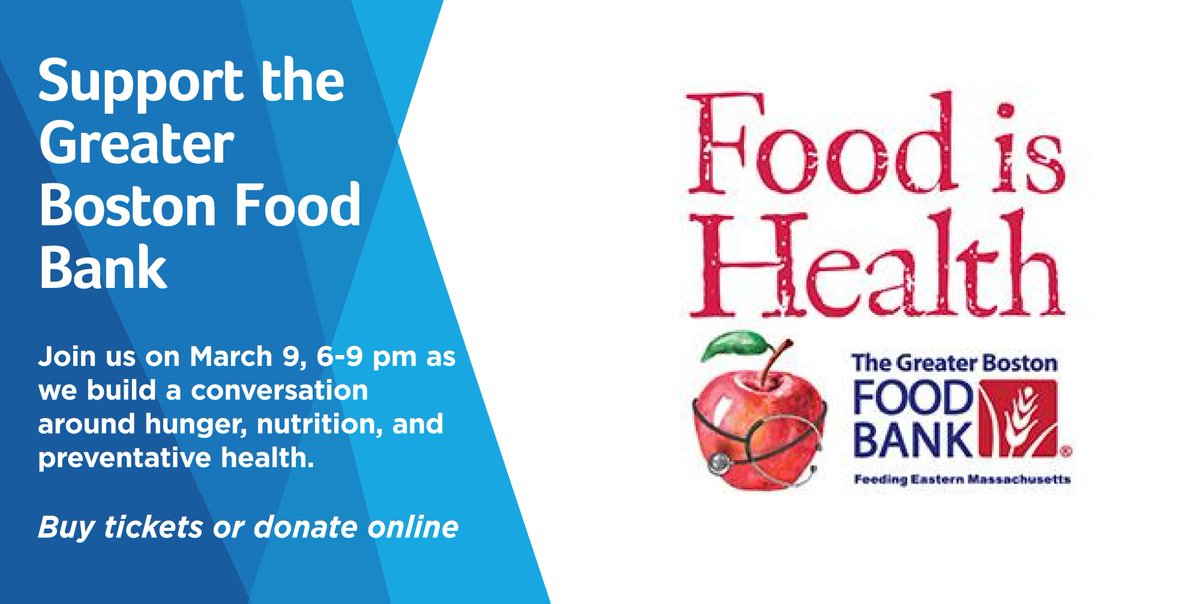 Next month at BIDMC - 🍎Join a conversation around hunger, nutrition, & health - while supporting the @Gr8BosFoodBank Tickets available now! bit.ly/3Y6OuEy
Pls RT #EndHungerHere