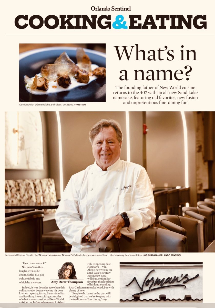 normanvanaken's tweet photo. Norman’s Orlando! Thanks ⁦@orlandosentinel⁩ ! ⁦ https://t.co/AskFDRyzST