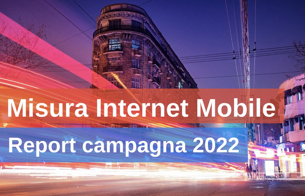 #Agcom Pubblicato il report della Campagna 2022 sulla velocità delle reti mobili in 45 città #speedtest #misurainternet bit.ly/3YtSyPo