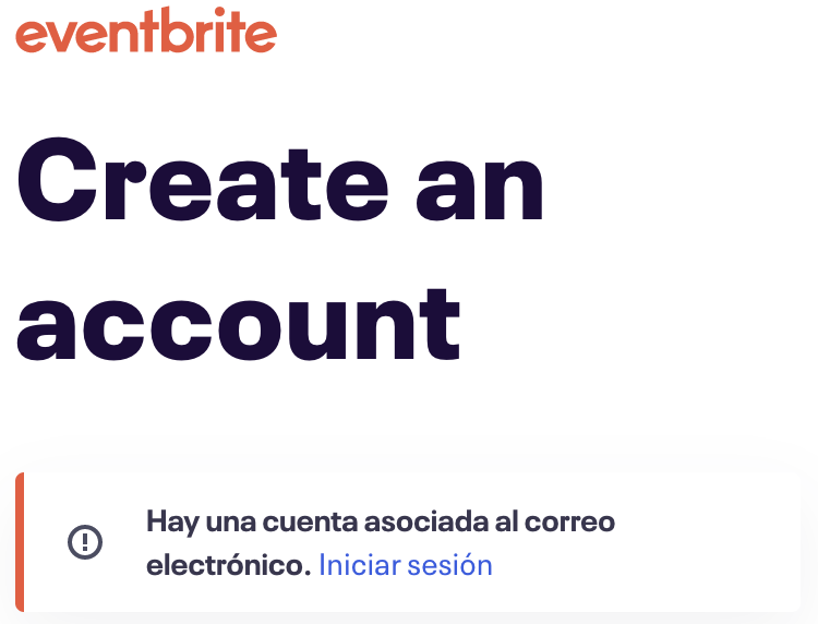 Estoy en un loop infinito, encerrado sin poder salir... <a href="/EventbriteES/">Eventbrite ES</a> me echáis un break?