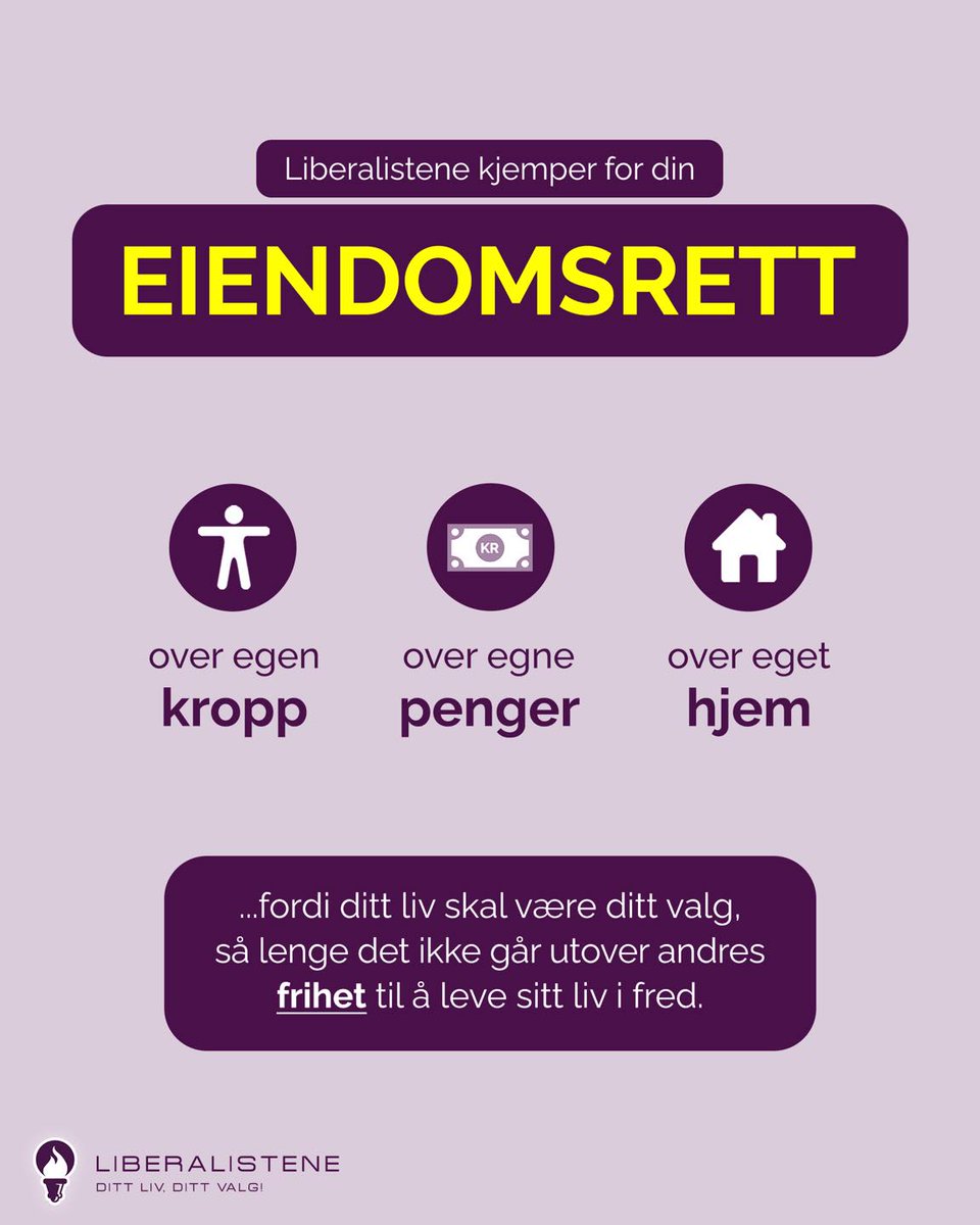 Liberalistene's tweet photo. Liberalistene er alene i Norge om å mene at den beste til å styre ditt liv, er deg selv. Det er flere andre partier som påstår de også gjør det, men det kun med praten. https://t.co/wwDkSCQ1Ek