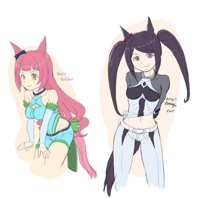 2月に入って描いてたモブウマ娘の皆さん纏めて#モブウマ娘 #モブウマ娘お絵かき 