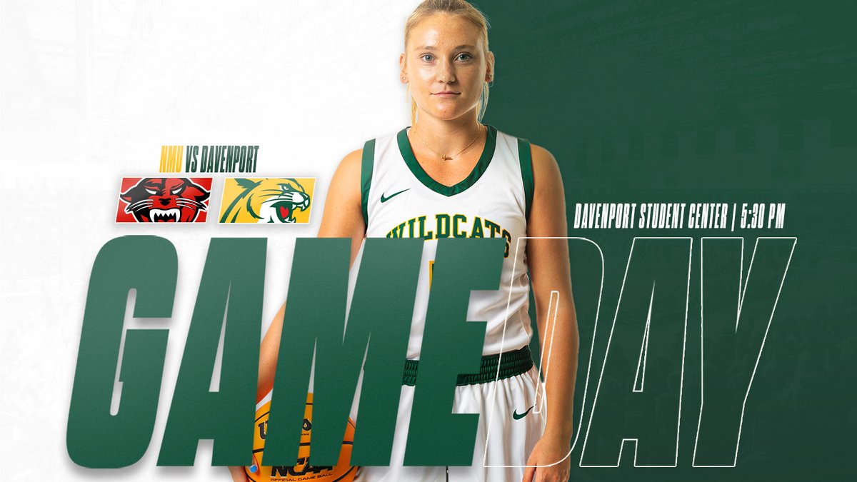 It's Game Day! The Wildcats are downstate to take on the Panthers!

🆚 Davenport
📍 Grand Rapids, MI
🕓 5:30 PM
📺 bit.ly/3F2tWVX
📻 bit.ly/3EEPtVo
📊 bit.ly/3EEPhWp

#NMUwildcats #ShareNMU
