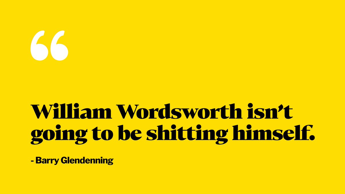 'William Wordsworth isn’t going to be shitting himself.' - Barry Glendenning #OOCFootballWeekly #FootballWeekly @maxrushden @bglendenning @jonathanliew @lucyjward_