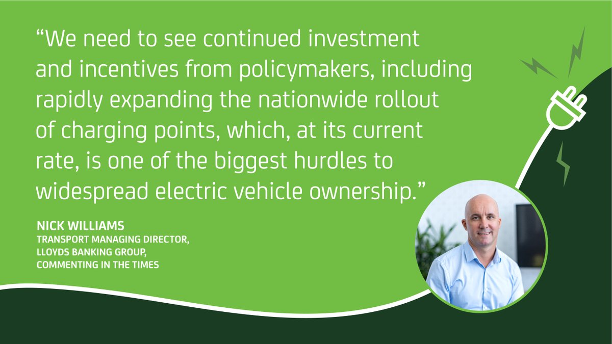 2022 was a record-breaking year for #EV registrations, but for the trend to continue into 2023, our infrastructure must be able to support them.🔌 Nick Williams, Transport Managing Director, Lloyds Banking Group comments on the latest @SMMT figures 👇 spr.ly/60153YZ39