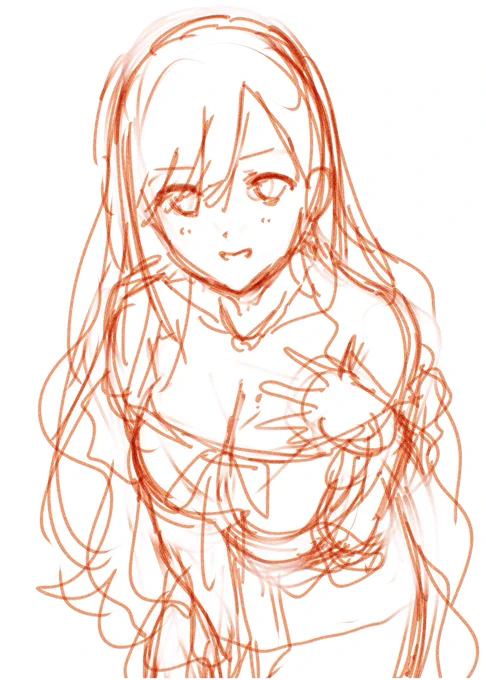 下描きです 