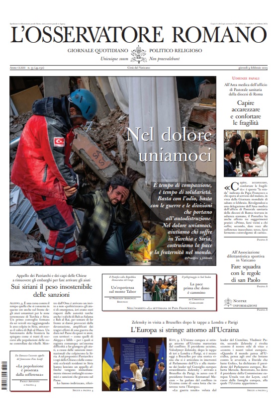 oss_romano's tweet photo. #9febbraio #osservatoreromano È online l'edizione di oggi. 
#Edicola
https://t.co/lmm47A4nvp https://t.co/9feJl0Regi