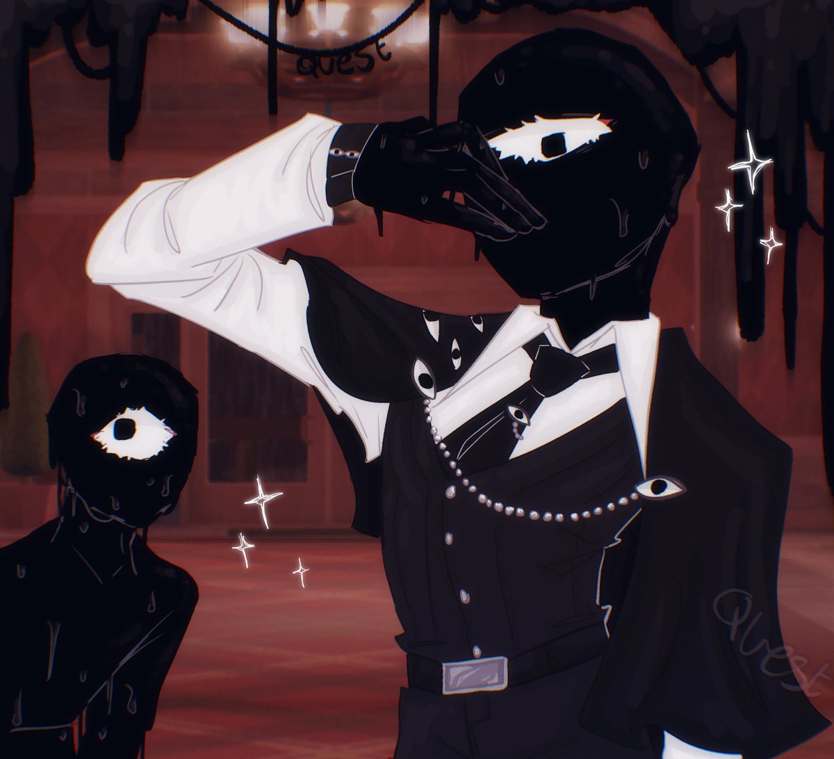 SEEK!! (OUTFIT INSPIRED BY <a href="/interrobangRBLX/">InterroBANG!?</a>) // #robloxdoors #seek #robloxart // retweets appreciated :p ‼️